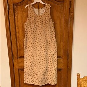 Woolrich Tan Floral Midi Dress